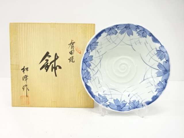 Aritayaki porcelain bowl, some-some type, flower bowl, by Matsumine Zou